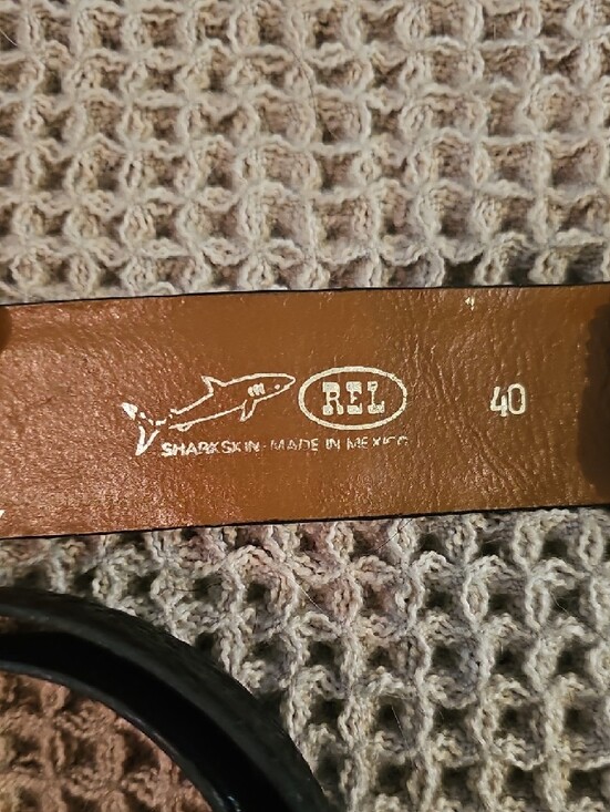 Shark Skin Black Belt with Buckle